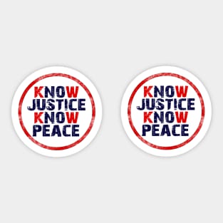 Know Justice Know Peace - Black Lives Matter Sticker